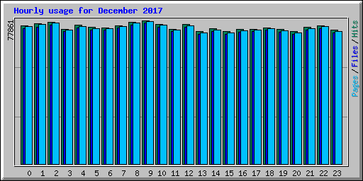 Hourly usage for December 2017