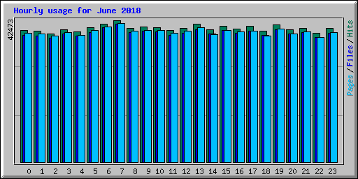 Hourly usage for June 2018